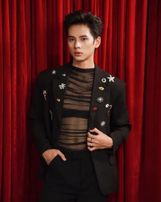 Photo 4 of Set blazer lưới nam
