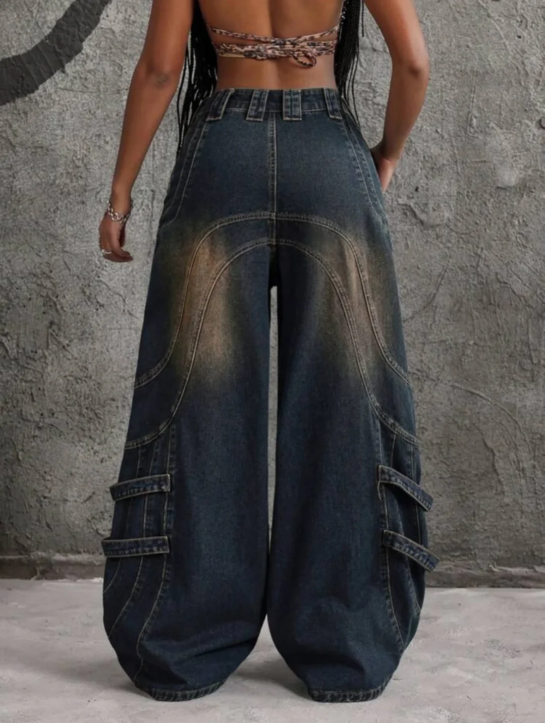 Ảnh 2 của Quần jeans ống rộng unisex