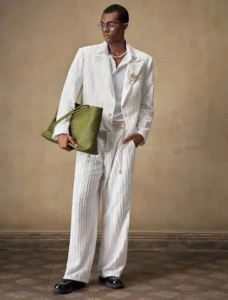 Ảnh 1 của Set blazer trắng nam