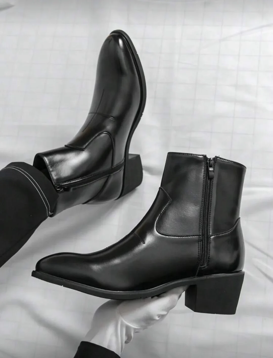Ảnh 1 của Boots nam mũi nhọn đế cao