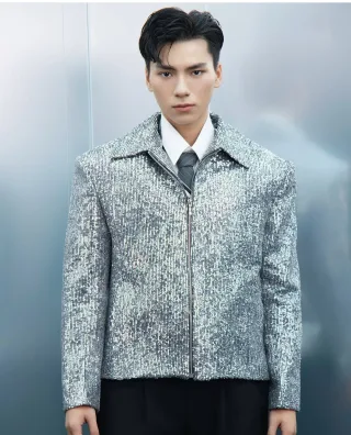 Photo 2 of Áo khoác ánh bạc bling bling nam