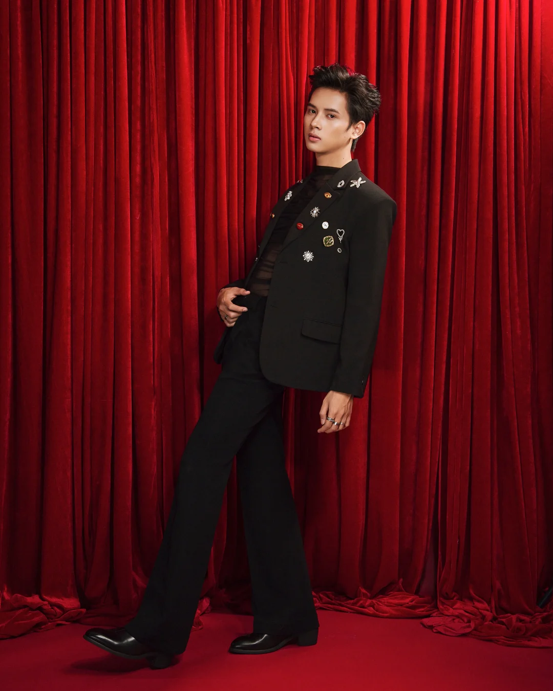 Photo 3 of Set blazer lưới nam