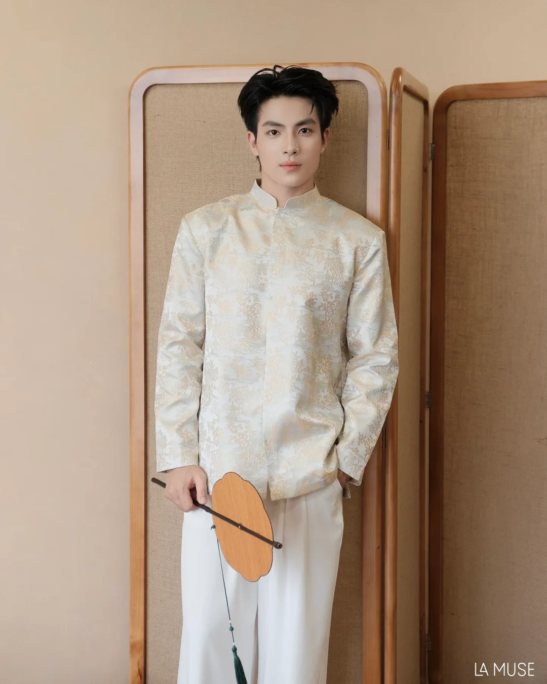 Photo 1 of Áo dài nam La Muse gấm dệt