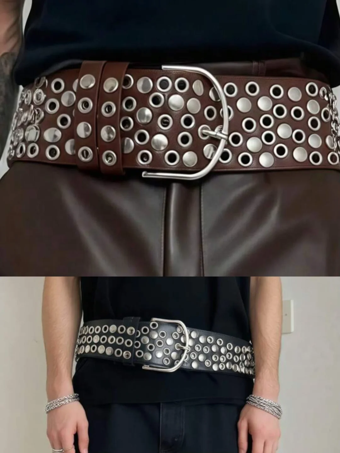 Ảnh 1 của Thắt lưng da bản to unisex