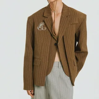 Ảnh 4 của Blazer layer kẻ sọc nam Blanke