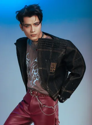 Ảnh 1 của Set jeans phối da cool ngầu nam