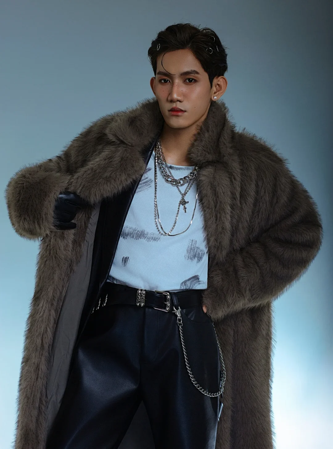 Ảnh 4 của Set blazer quần da phối layer