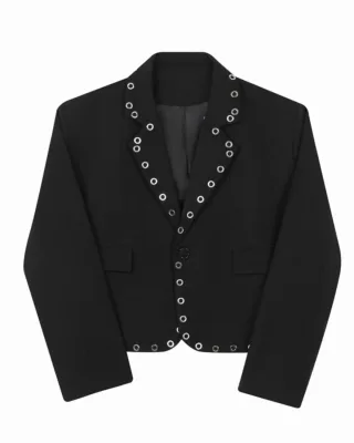 Ảnh 1 của Áo khoác đen crop nam