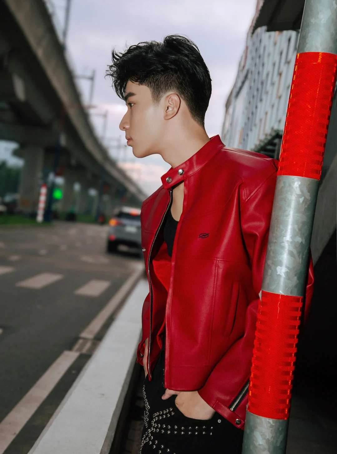 Ảnh 4 của Set áo da biker nam