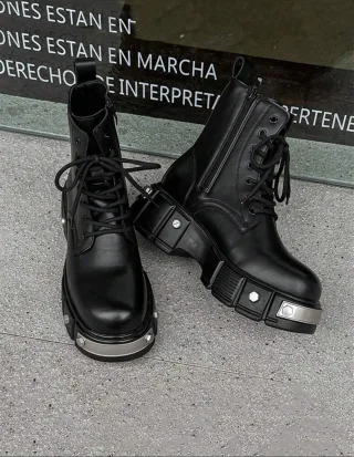 Ảnh 1 của Boots da đen nam cao gót