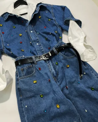 Ảnh 1 của Set jeans đính đá nam