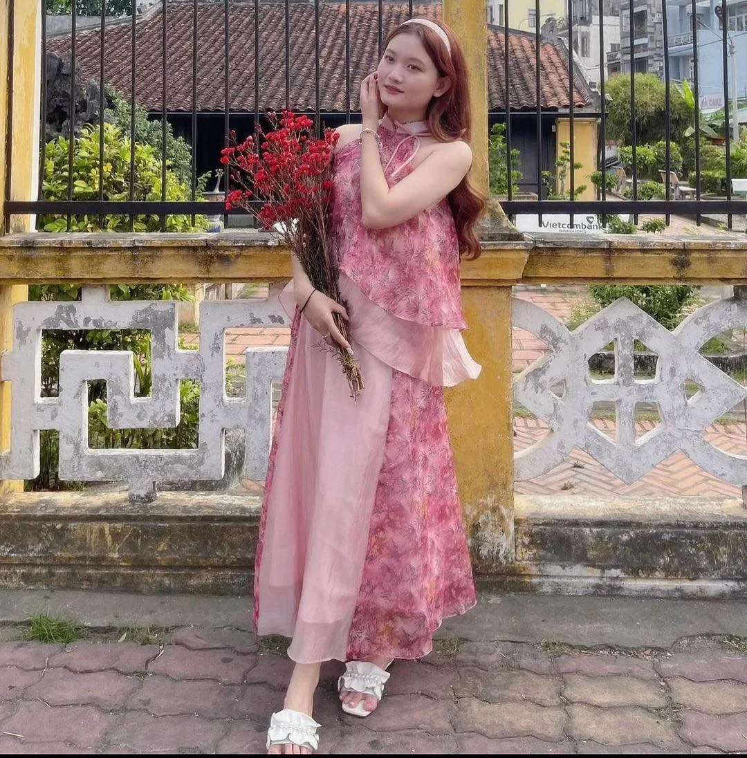 Photo 4 of Set yếm hoa hồng
