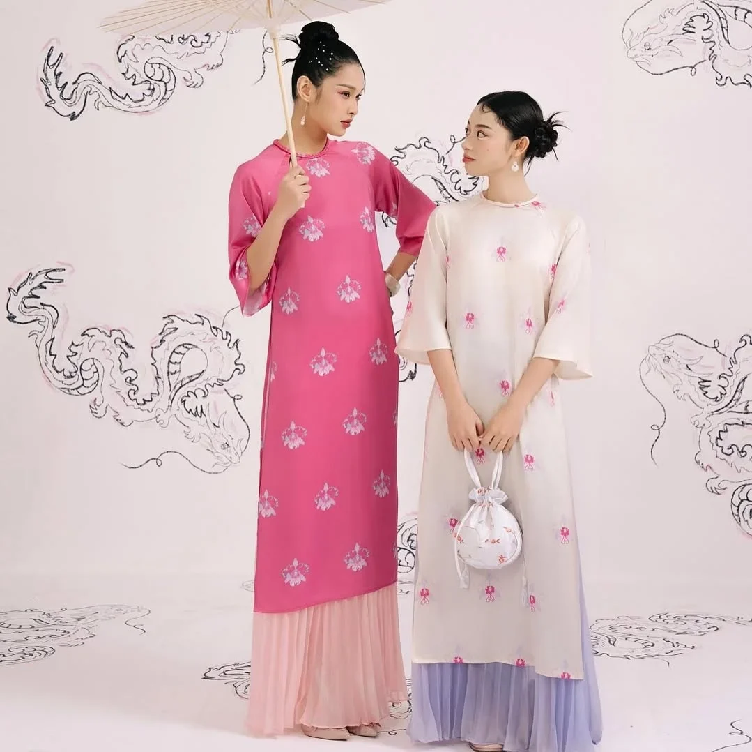 Ảnh 1 của Áo dài Lan Chi màu be