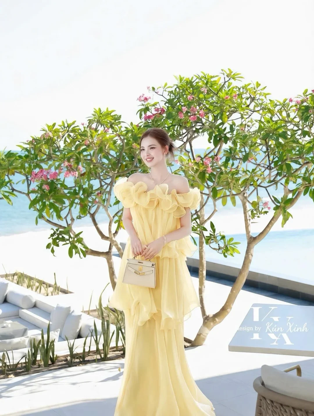 Ảnh 2 của Váy nữ OCEAN SUMMER màu vàng