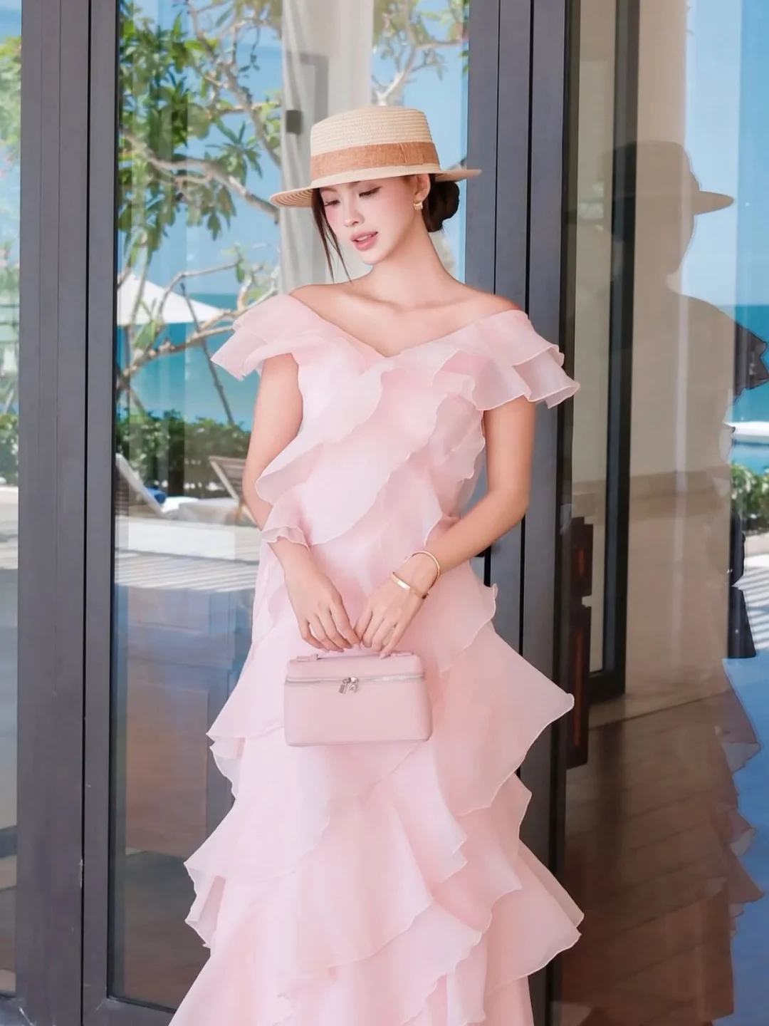 Ảnh 2 của Váy nữ OCEAN SUMMER hồng