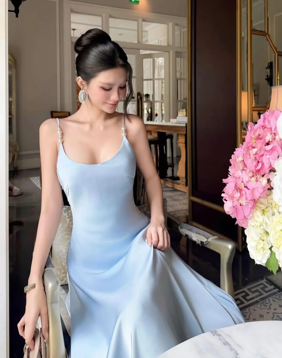 Ảnh 5 của Váy nữ OCEAN SUMMER xanh