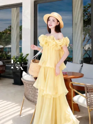 Ảnh 3 của Váy nữ OCEAN SUMMER màu vàng