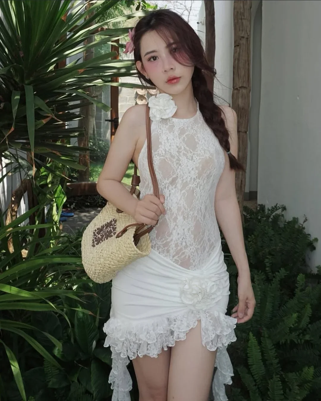 Ảnh 3 của Đầm ren trắng ngắn gợi cảm nữ