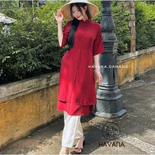 Photo 1 of Áo dài đỏ truyền thống nữ cho thuê