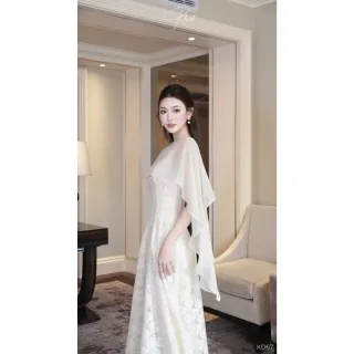 Ảnh 4 của Váy ren trắng midi thanh lịch nữ