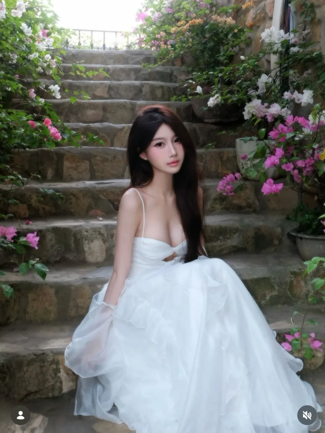 Ảnh 4 của Váy cưới trắng công chúa voan lụa nữ