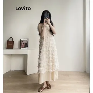 Photo 3 of Váy maxi trắng voan tầng bèo nữ