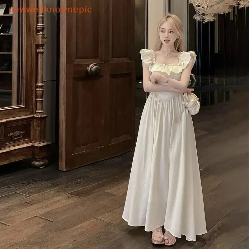 Ảnh 1 của Váy maxi trắng bèo nhún nữ cho thuê