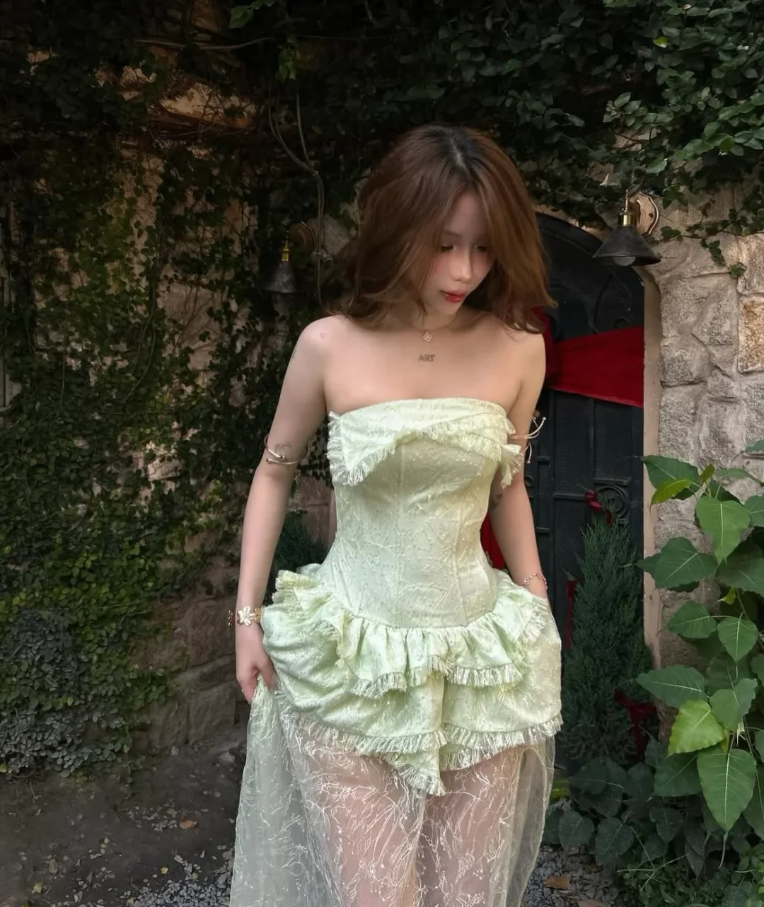 Ảnh 5 của Đầm corset peplum xanh mint dạ hội