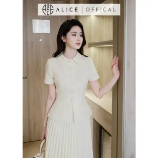 Ảnh 4 của Set áo peplum kem chân váy xếp ly nữ