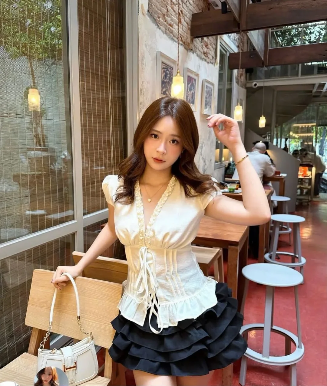 Ảnh 5 của Set blouse trắng chân váy xếp nếp nữ