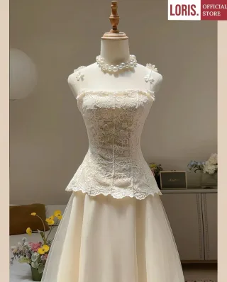 Ảnh 1 của Áo dài ren trắng cưới cho thuê