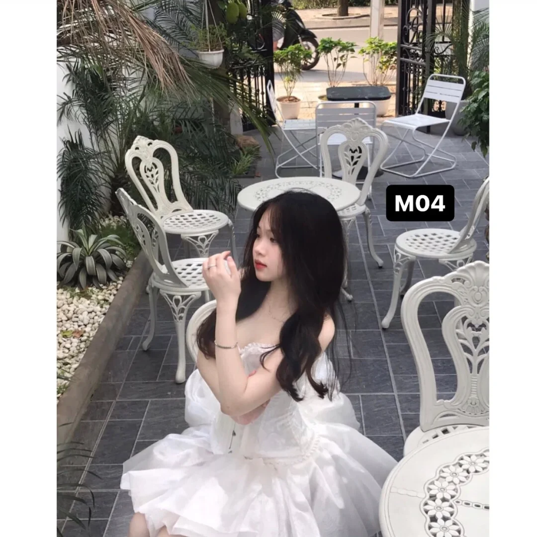 Ảnh 6 của Váy corset hoa trắng ngắn nữ