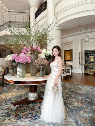 Ảnh 3 của Váy dạ hội voan trắng size S/M