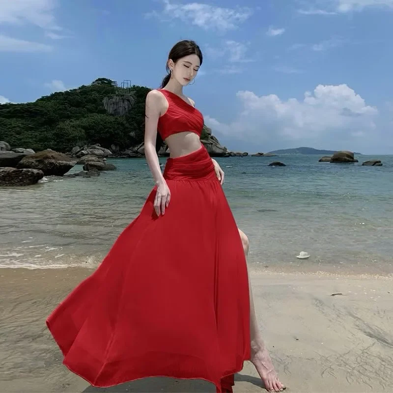 Ảnh 3 của Váy maxi đỏ cut-out voan cho thuê