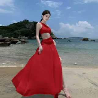 Ảnh 3 của Váy maxi đỏ cut-out voan cho thuê
