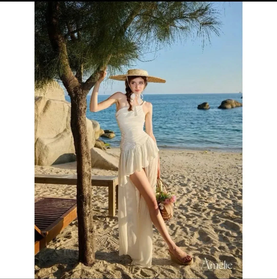 Ảnh 4 của Váy maxi trắng một vai bohemian