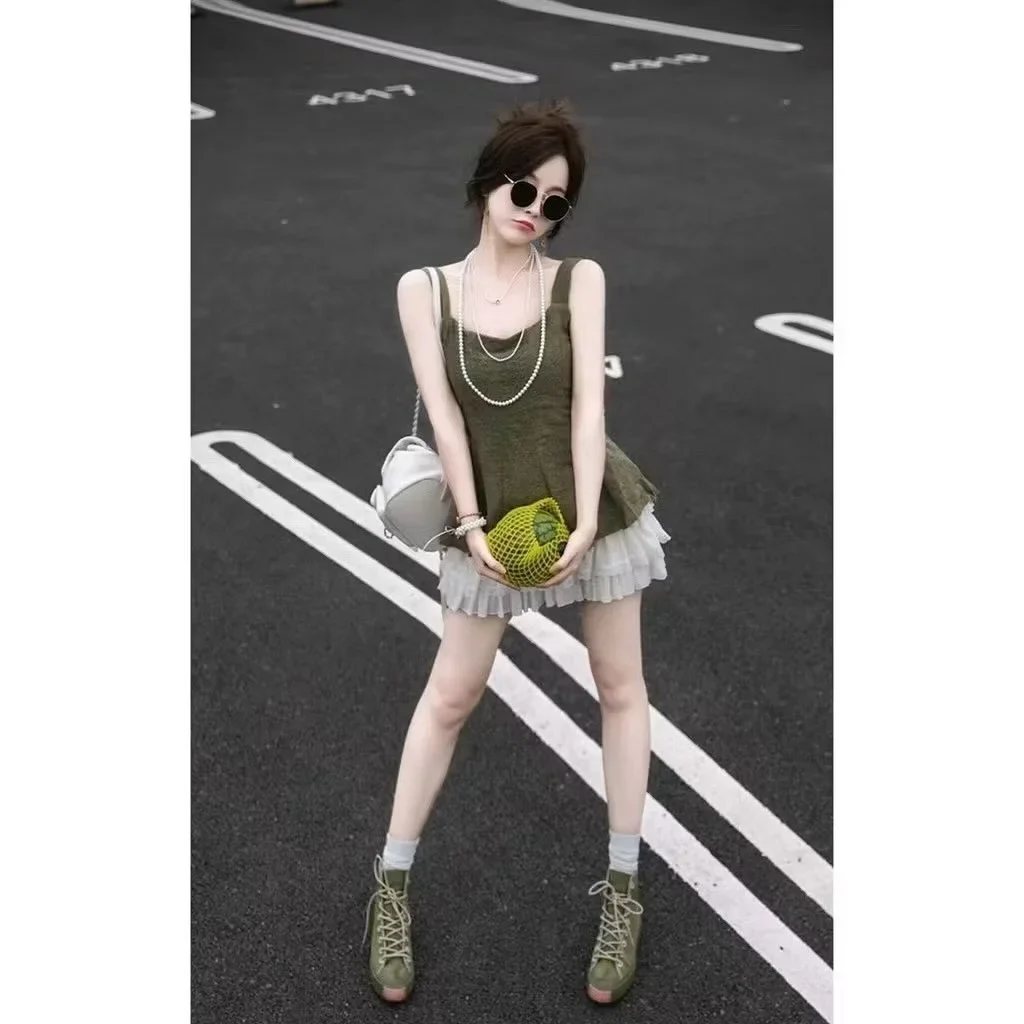 Photo 3 of Váy maxi hottrend xanh rêu nữ