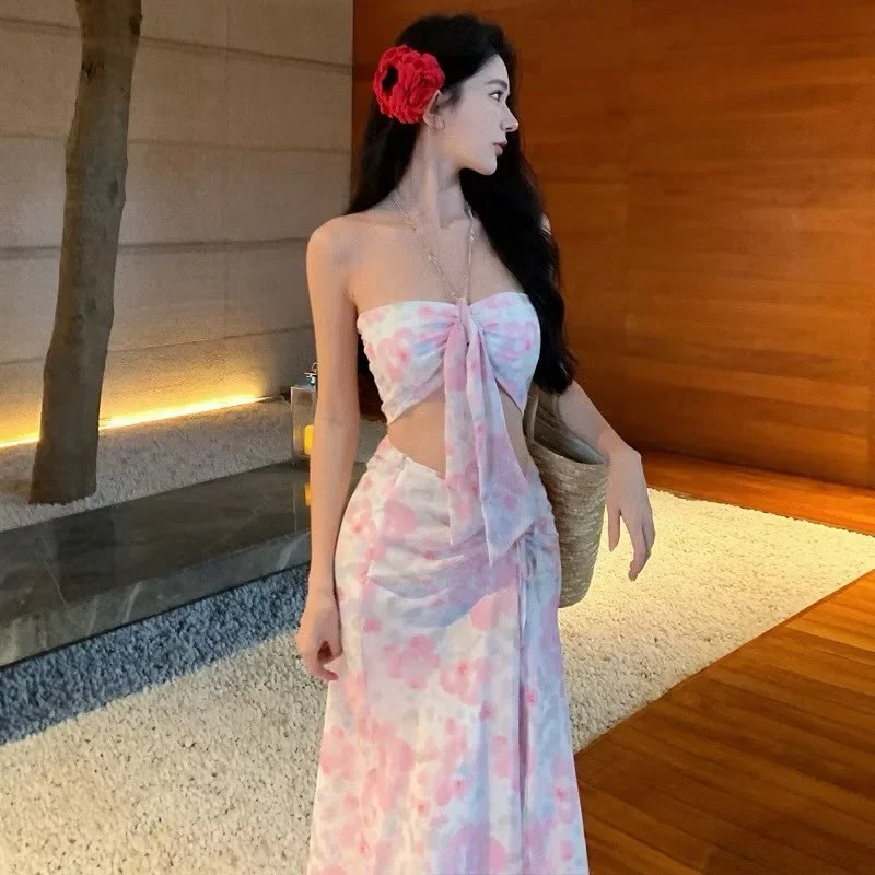 Ảnh 4 của Set váy hoa maxi boho nữ cho thuê