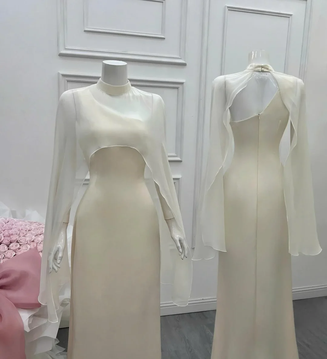 Ảnh 6 của Đầm dạ hội trắng kem size M