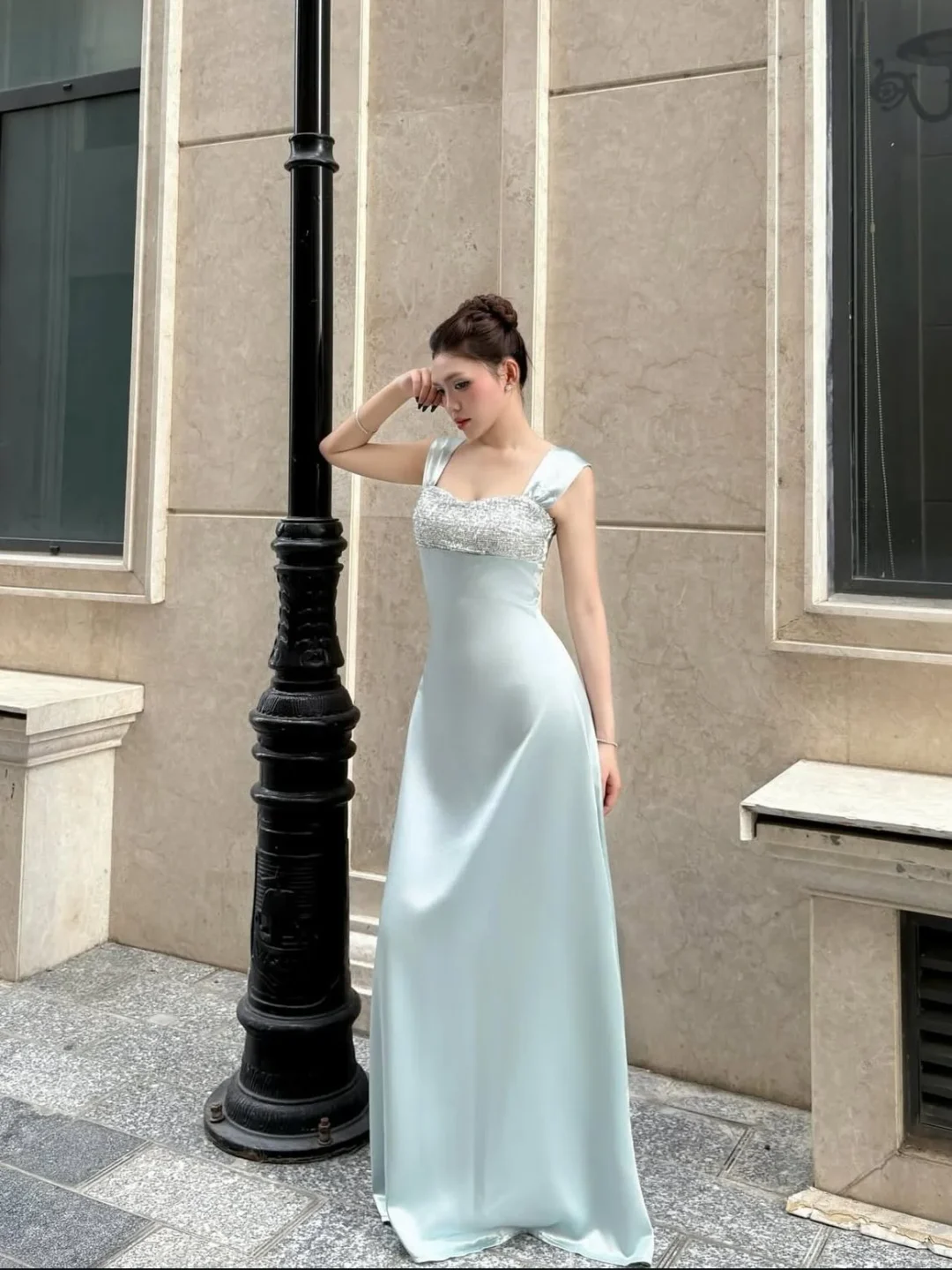Ảnh 8 của Váy dạ hội đuôi cá xanh mint size S/M