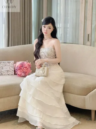 Ảnh 3 của Váy maxi ren trắng nữ chụp ảnh