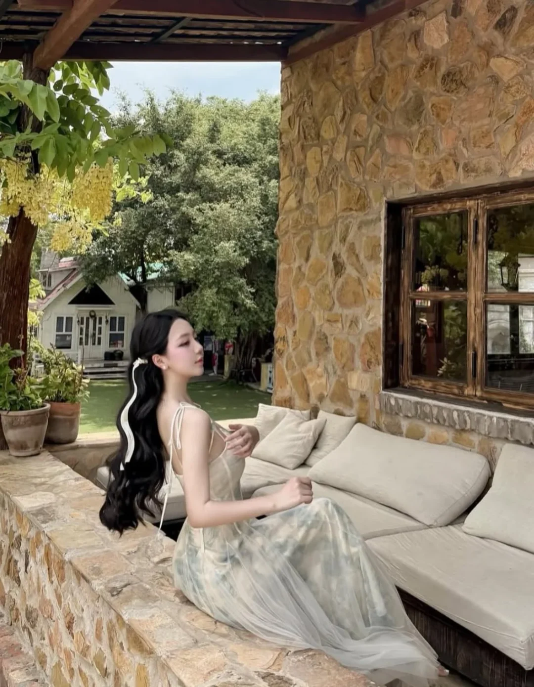 Ảnh 2 của Váy tulle công chúa kem vintage nữ