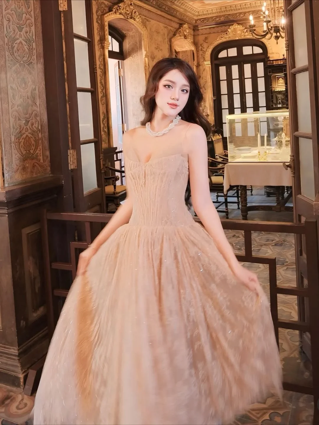 Ảnh 6 của Váy dạ hội ren be size M
