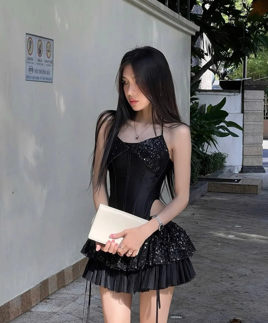 Ảnh 3 của Đầm corset sequin đen size S/M