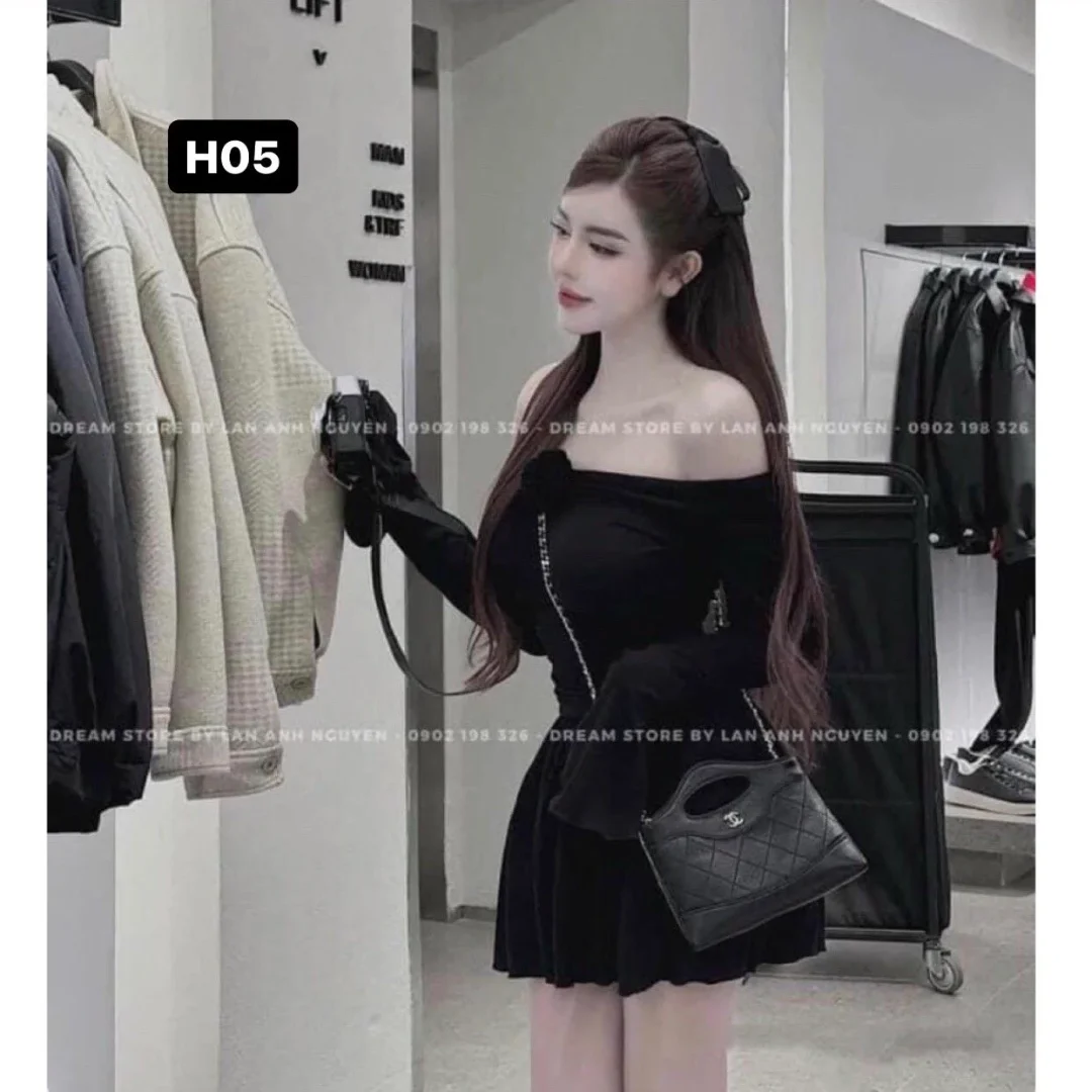 Ảnh 10 của Váy corset hoa trắng ngắn nữ