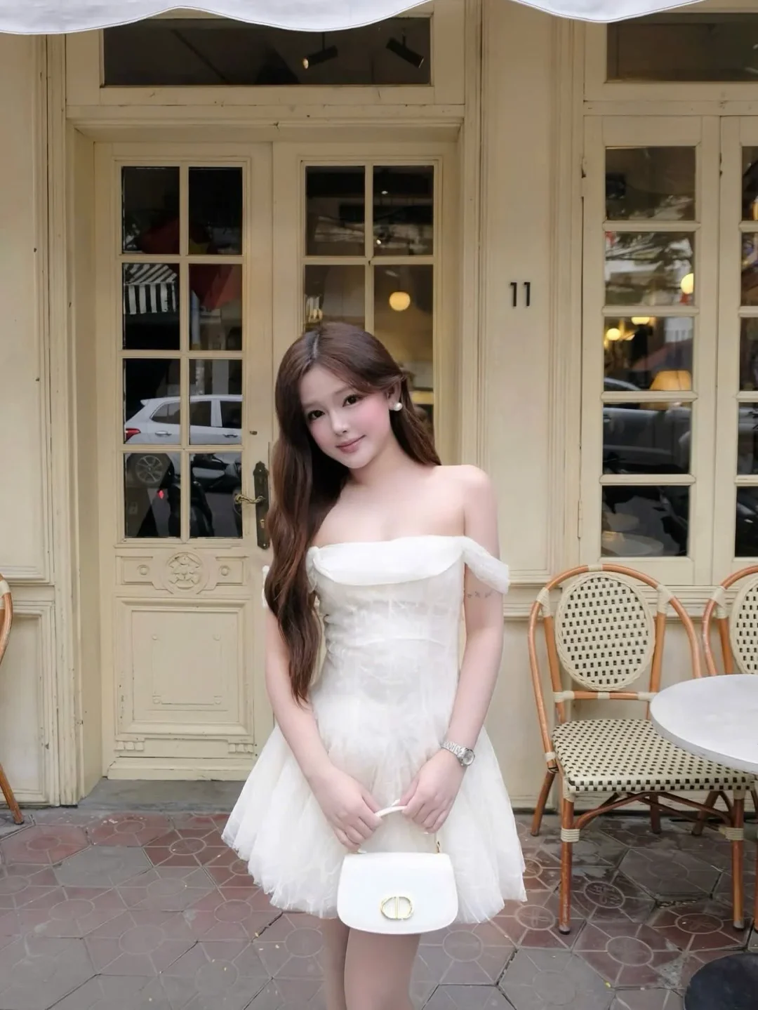 Photo 1 of Váy tiệc trắng ngắn Camire size S