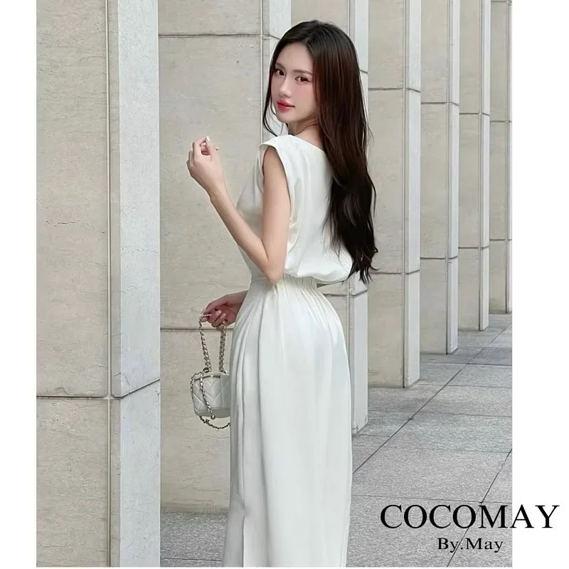 Ảnh 3 của Đầm maxi trắng trễ vai nữ