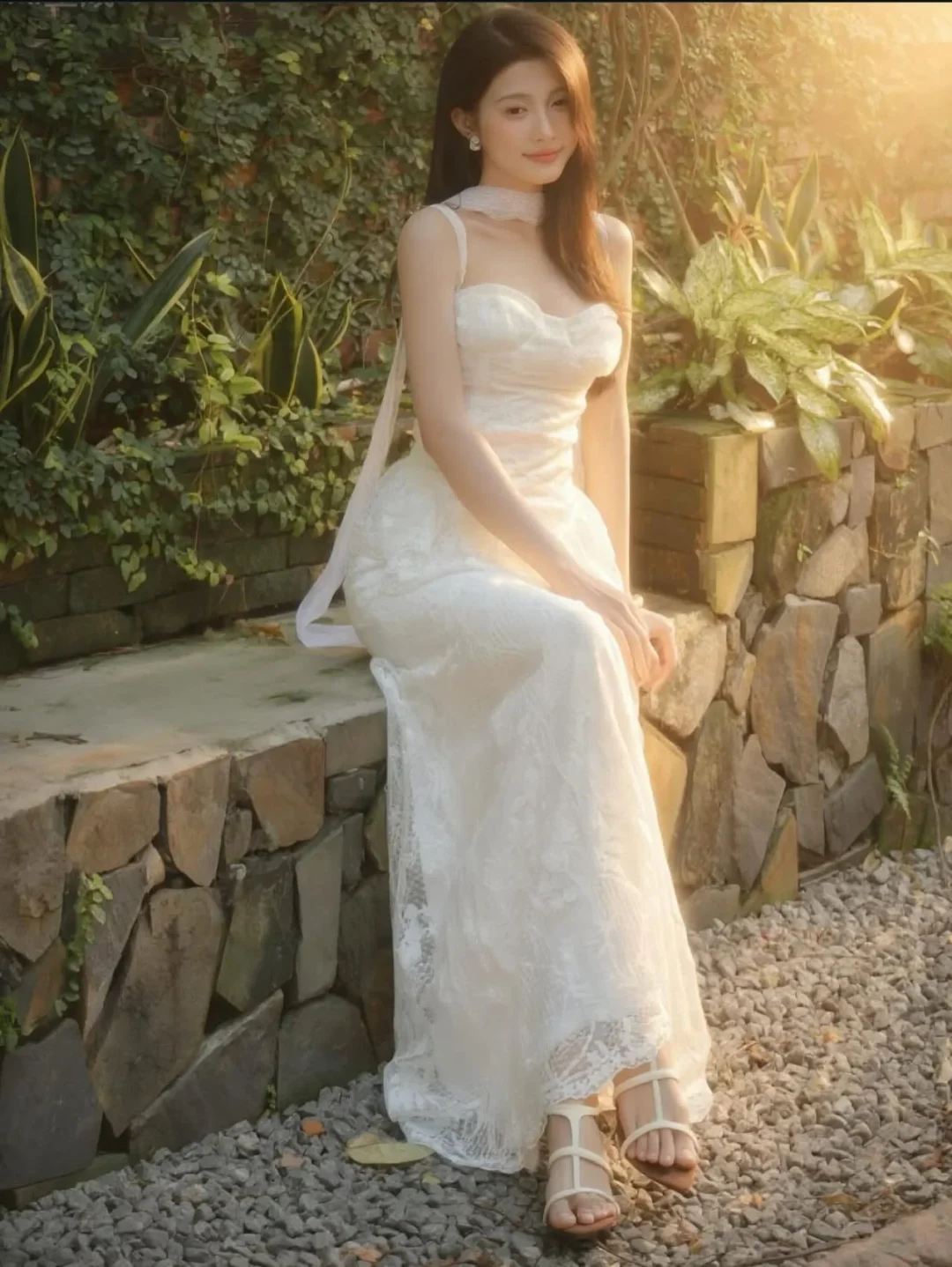 Ảnh 5 của Váy ren trắng maxi nữ cho thuê