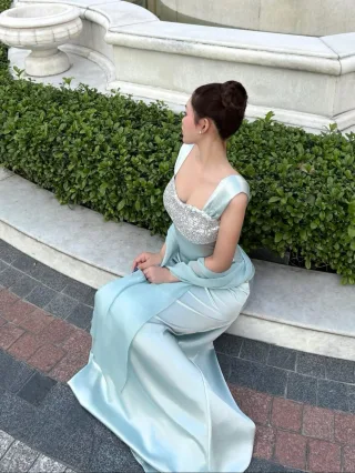 Ảnh 4 của Váy dạ hội đuôi cá xanh mint size S/M