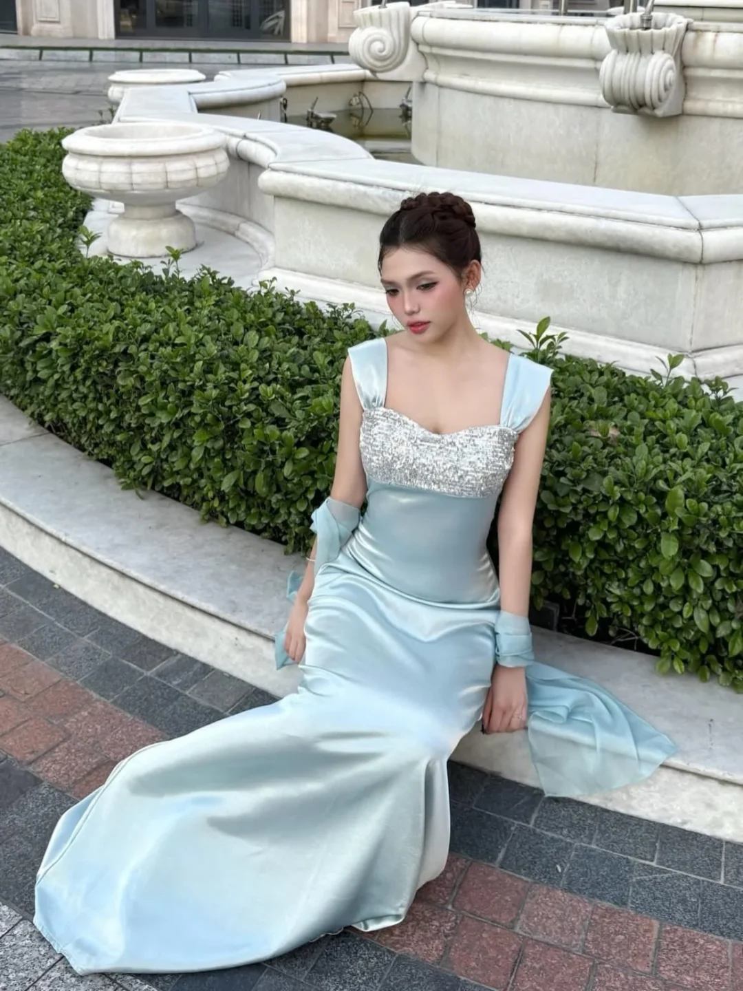 Ảnh 6 của Váy dạ hội đuôi cá xanh mint size S/M